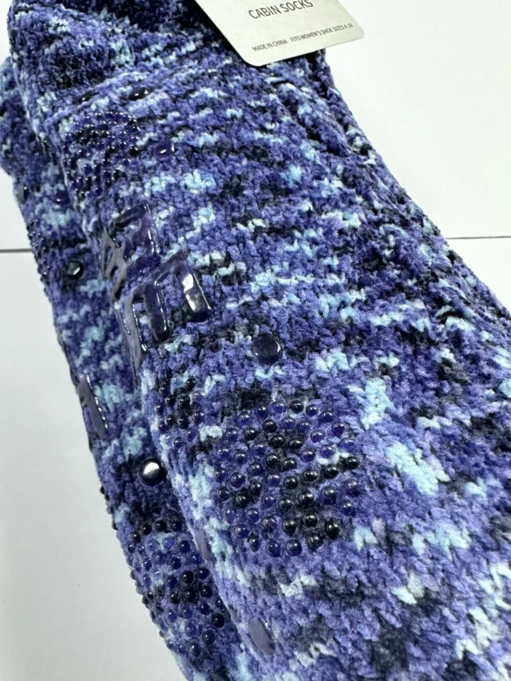 Muk Luks Slipper Socks L/XL (8 X 10)‎ Infused Blue/Purple/Multi Colored NWT